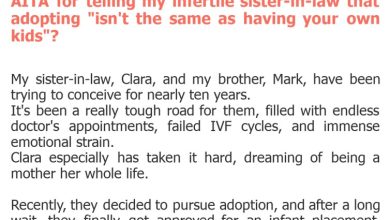 Photo of AITA for telling my infertile sister-in-law that adopting “isn’t the same as having your own kids”?