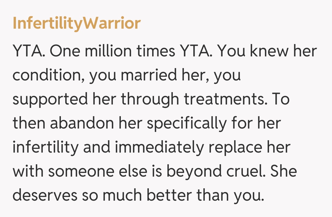 Comentariu de la InfertilityWarrior