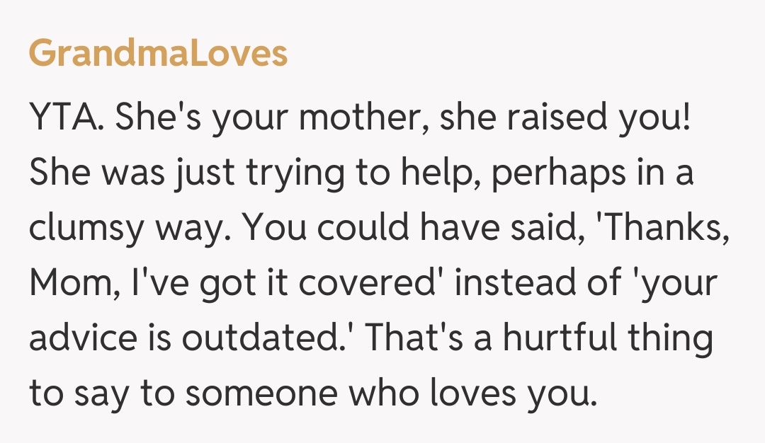 Comentariu de la GrandmaLoves