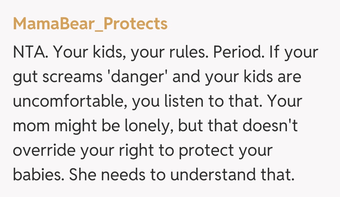 Comentariu de la MamaBear_Protects