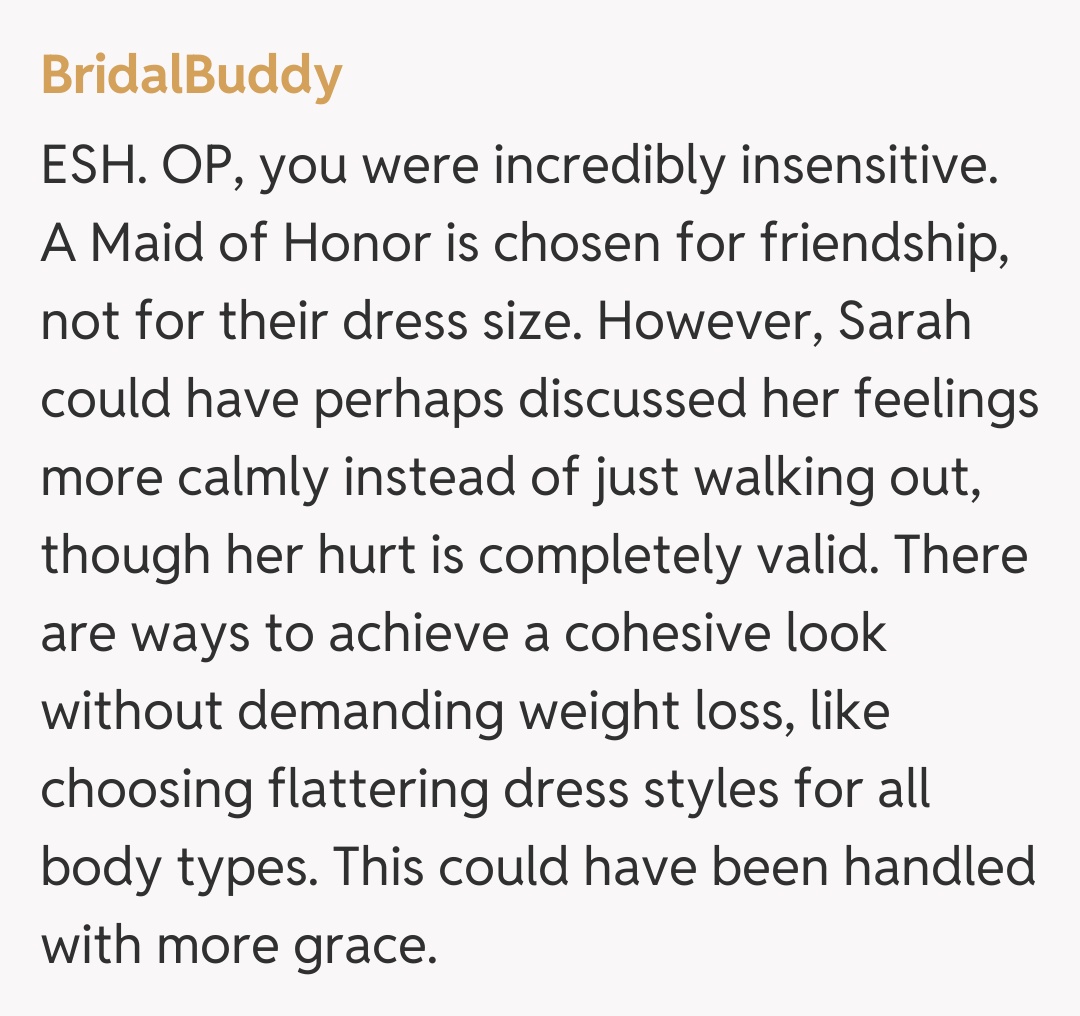 Comentariu de la BridalBuddy