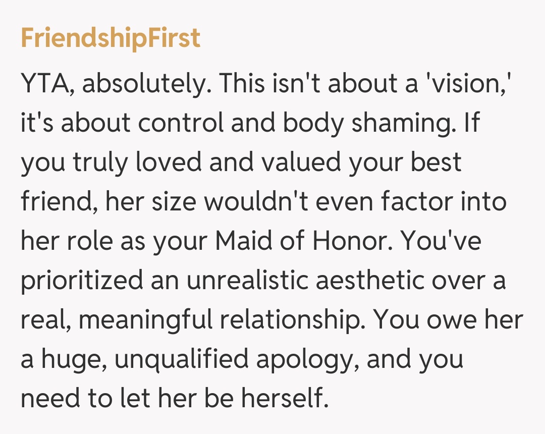 Comentariu de la FriendshipFirst