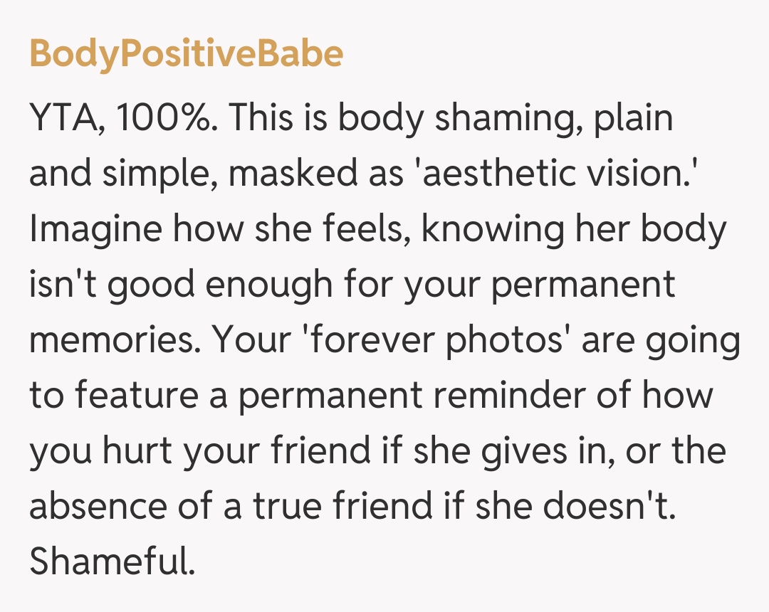 Comentariu de la BodyPositiveBabe