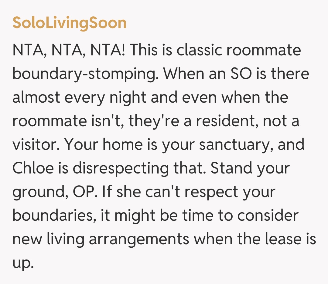 Comentariu de la SoloLivingSoon