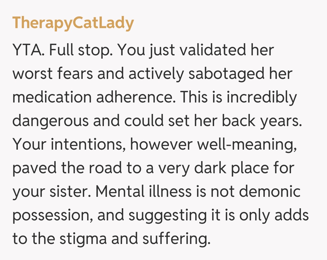 Comentariu de la TherapyCatLady