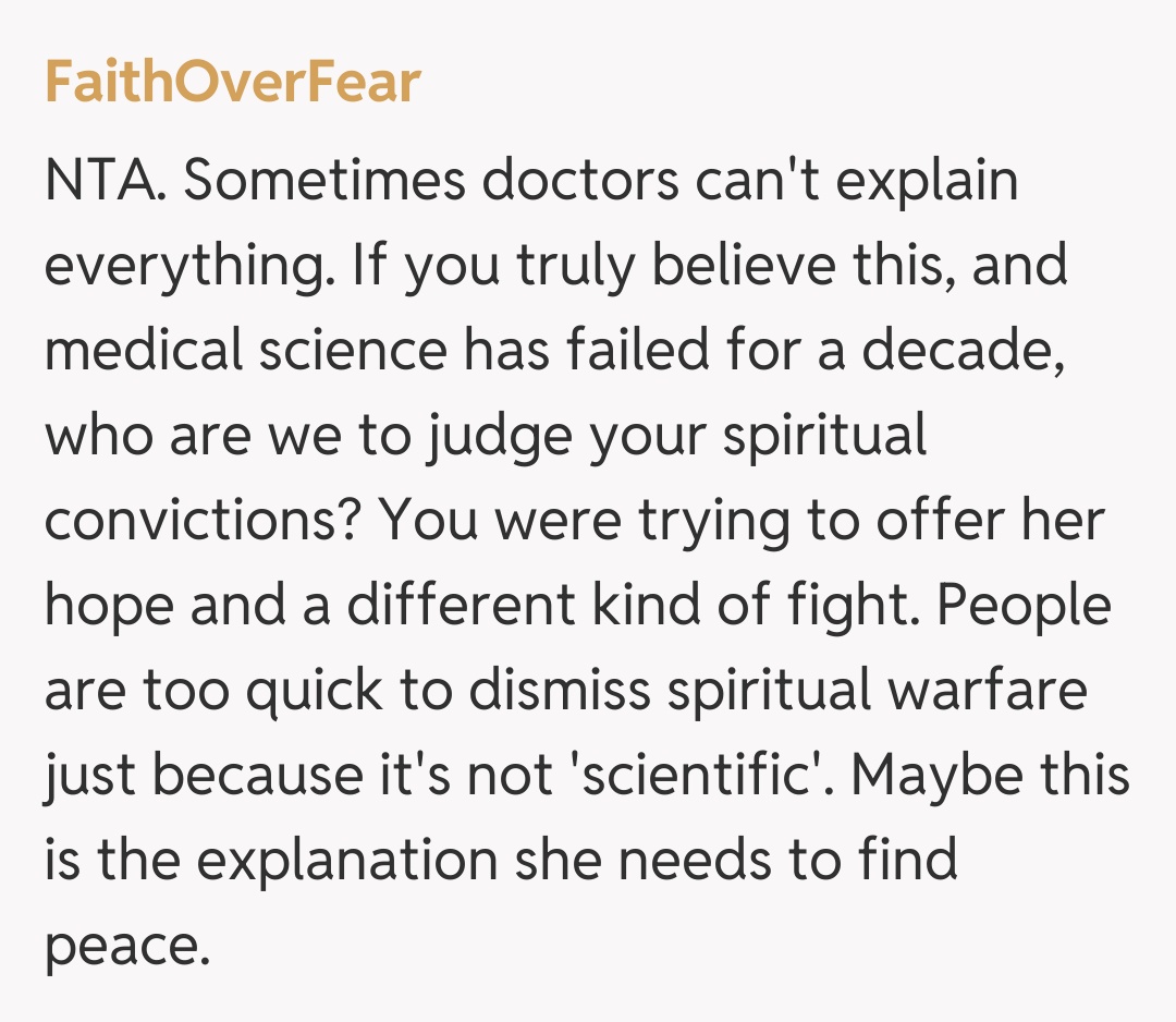 Comentariu de la FaithOverFear