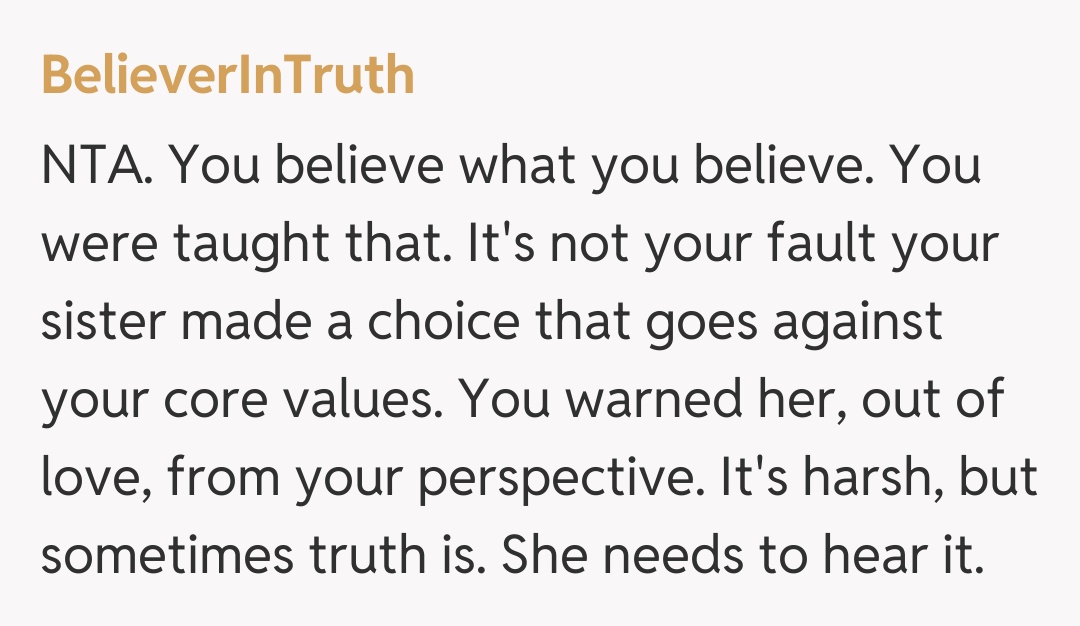 Comentariu de la BelieverInTruth