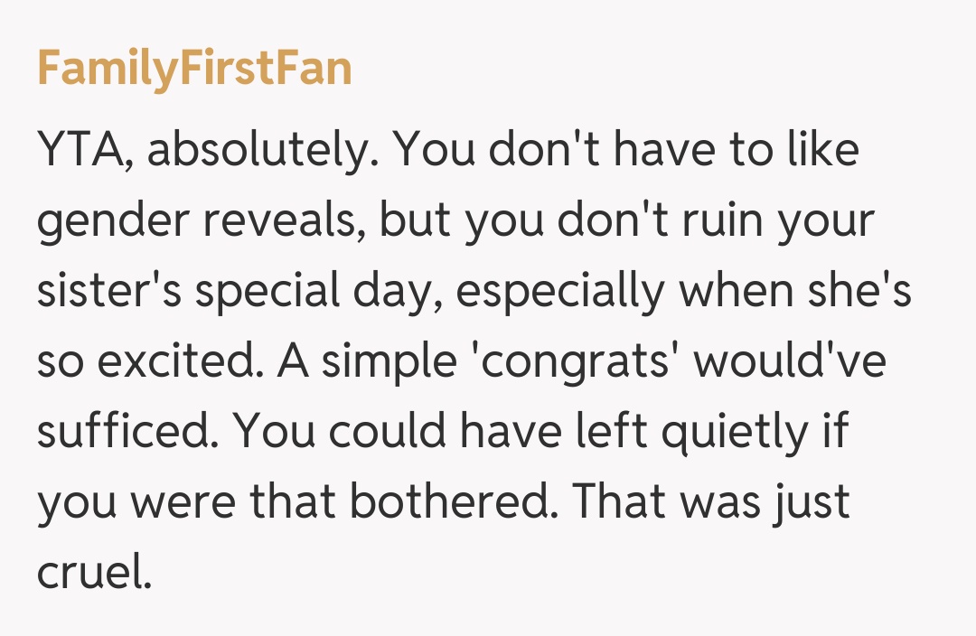 Comentariu de la FamilyFirstFan