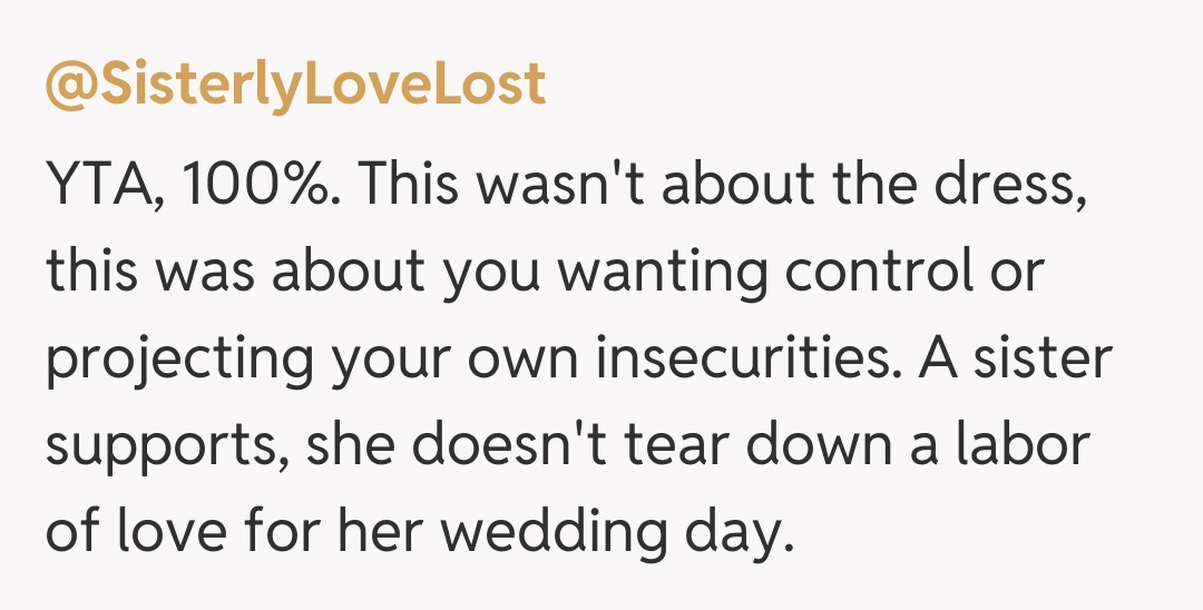 Comentariu de la @SisterlyLoveLost