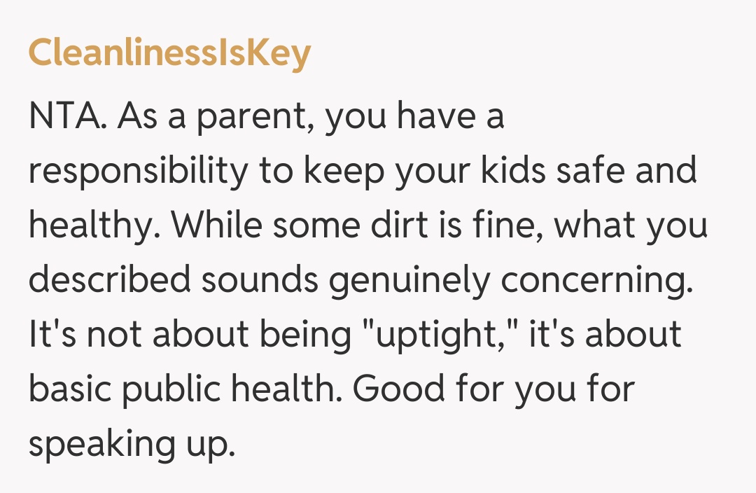 Comentariu de la CleanlinessIsKey