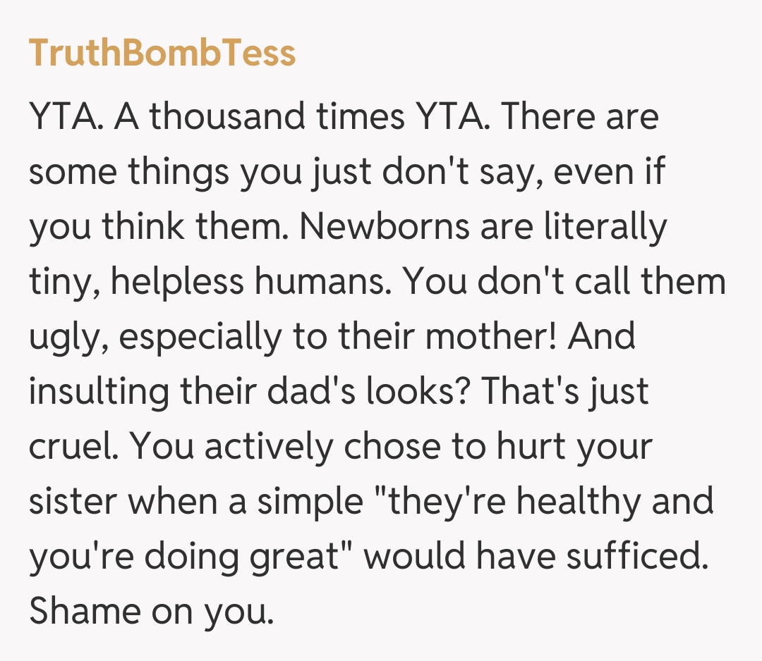 Comentariu de la TruthBombTess