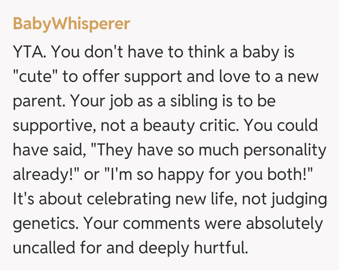 Comentariu de la BabyWhisperer