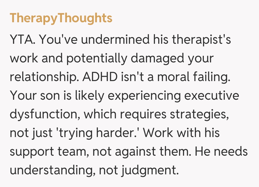 Comentariu de la TherapyThoughts