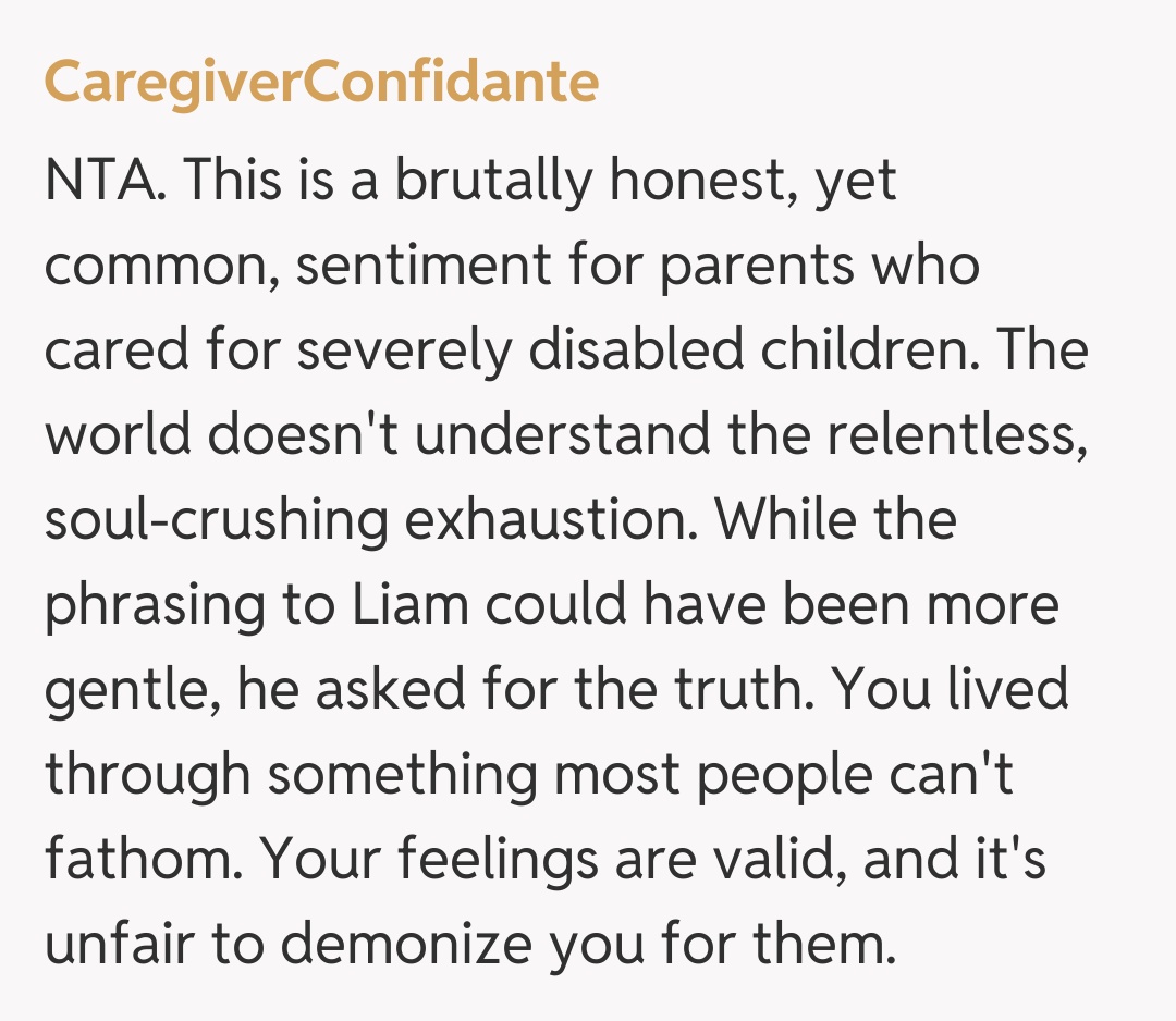 Comentariu de la CaregiverConfidante