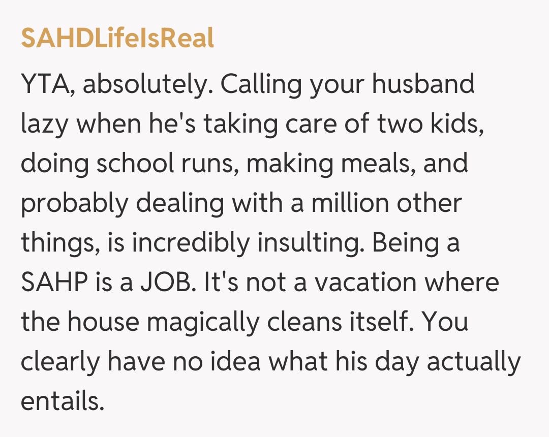 Comentariu de la SAHDLifeIsReal