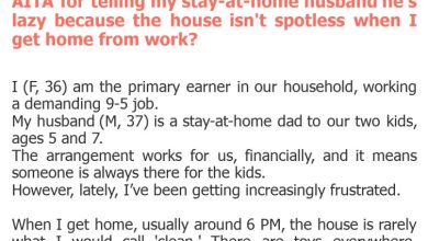 Photo of AITA for telling my stay-at-home husband he’s lazy because the house isn’t spotless when I get home from work?