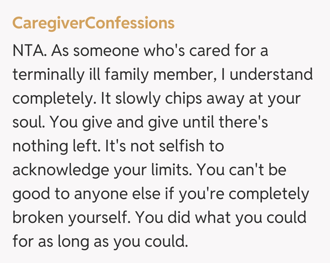 Comentariu de la CaregiverConfessions