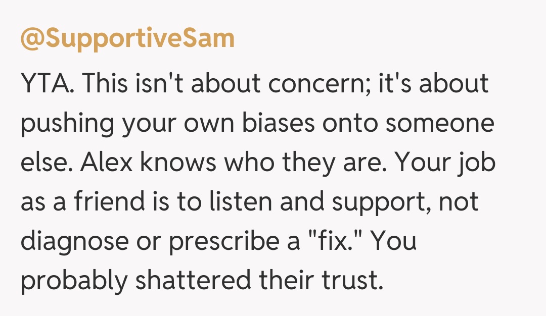 Comentariu de la @SupportiveSam