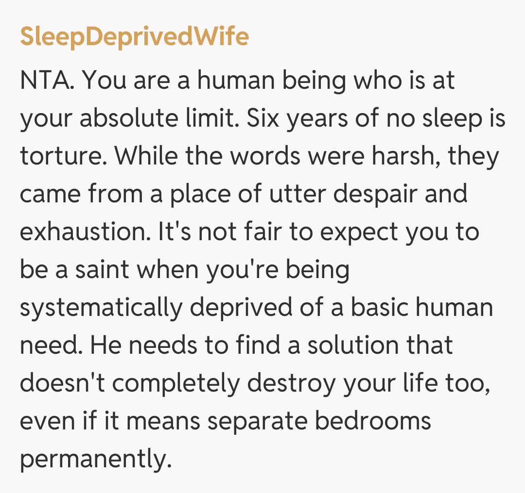 Comentariu de la SleepDeprivedWife