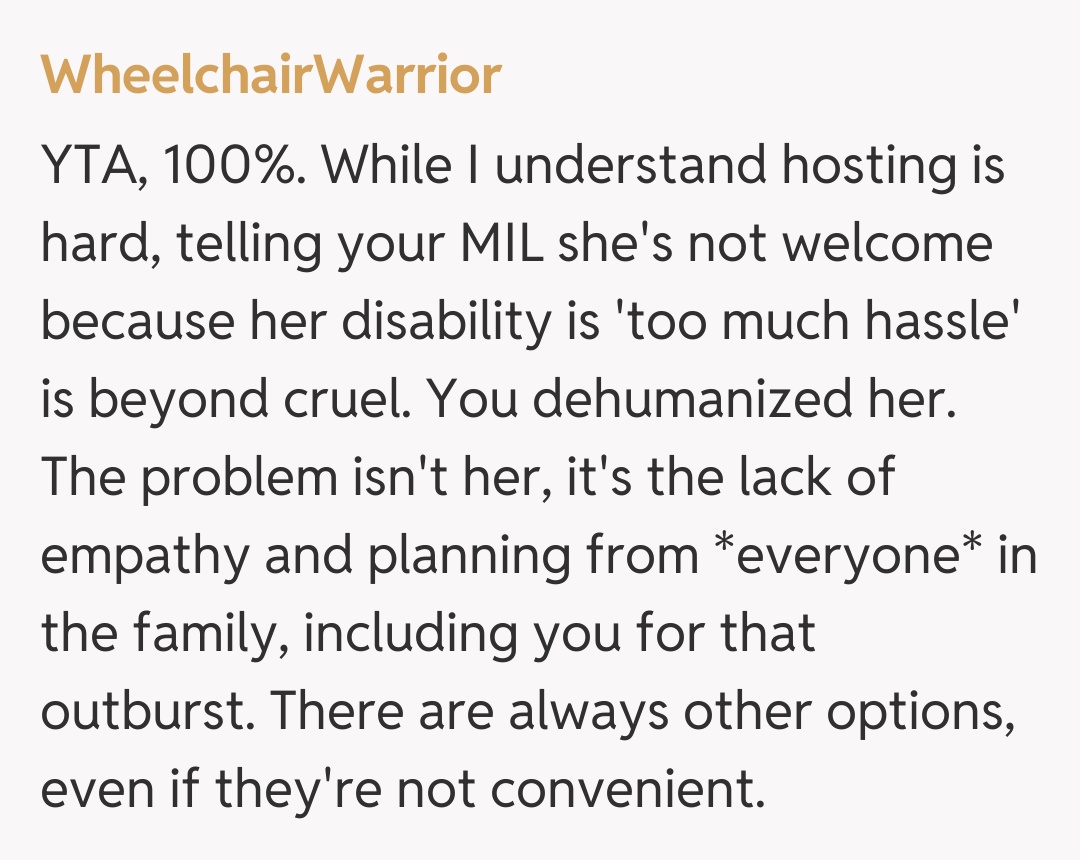 Comentariu de la WheelchairWarrior