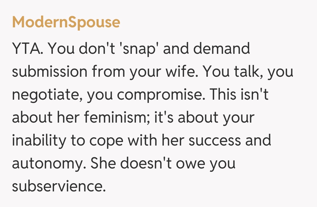 Comentariu de la ModernSpouse