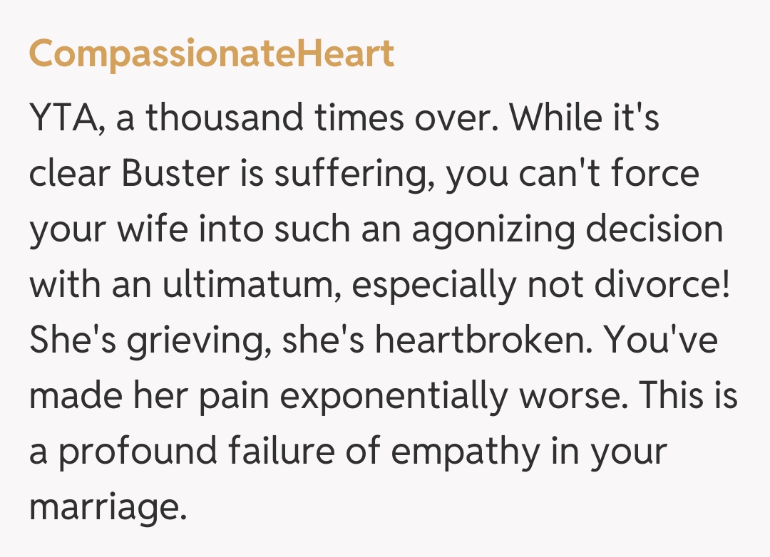 Comentariu de la CompassionateHeart