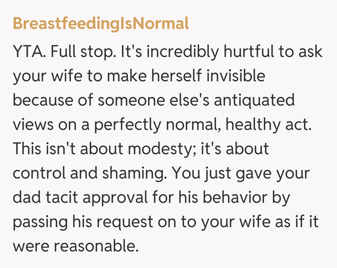 Comentariu de la BreastfeedingIsNormal