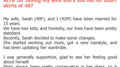 Photo of AITA for telling my wife she’s too old for short skirts at 40?