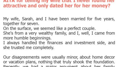 Photo of AITA for telling my wife that I never found her attractive and only dated her for her money?