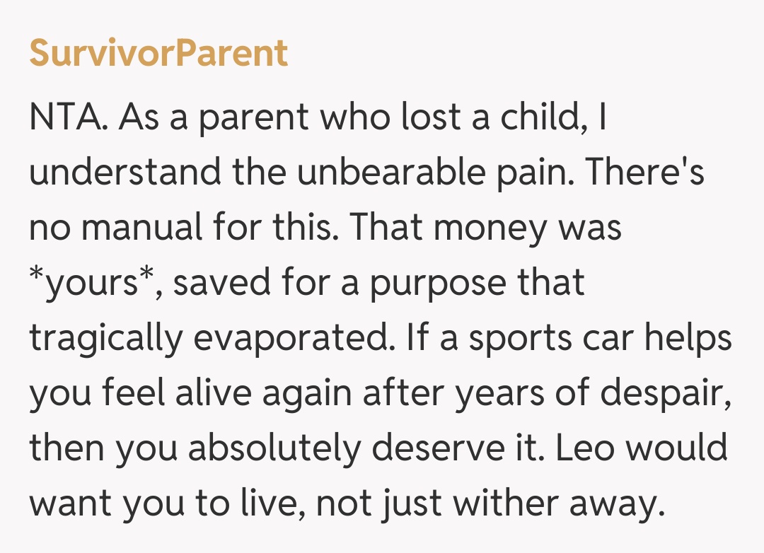 Comentariu de la SurvivorParent