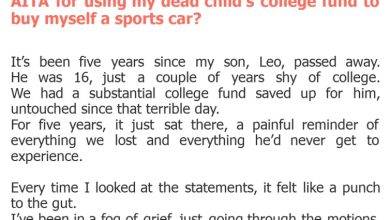 Photo of AITA for using my dead child’s college fund to buy myself a sports car?