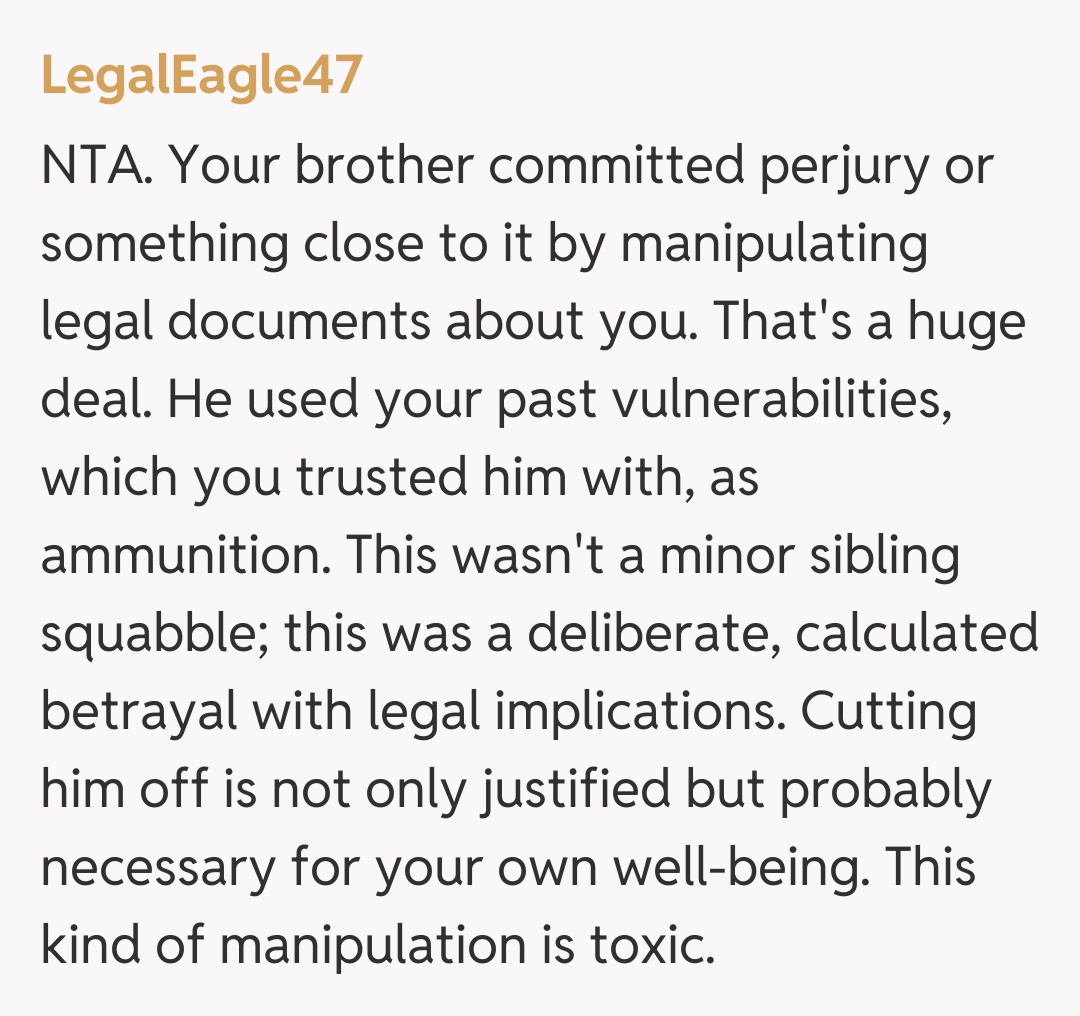Comentariu de la LegalEagle47