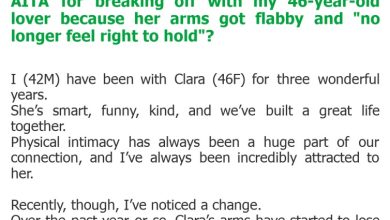 Photo of AITA for breaking off with my 46-year-old lover because her arms got flabby and “no longer feel right to hold”?