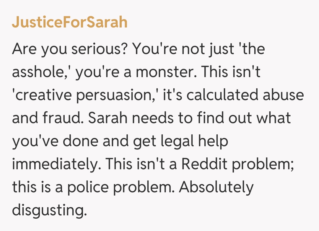 Comentariu de la JusticeForSarah