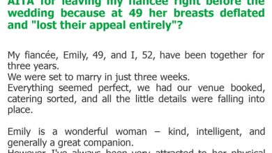 Photo of AITA for leaving my fiancée right before the wedding because at 49 her breasts deflated and “lost their appeal entirely”?