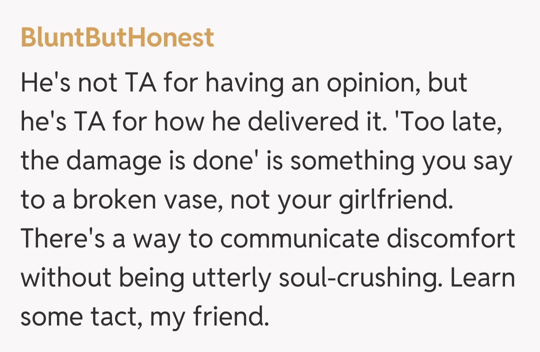 Comentariu de la BluntButHonest