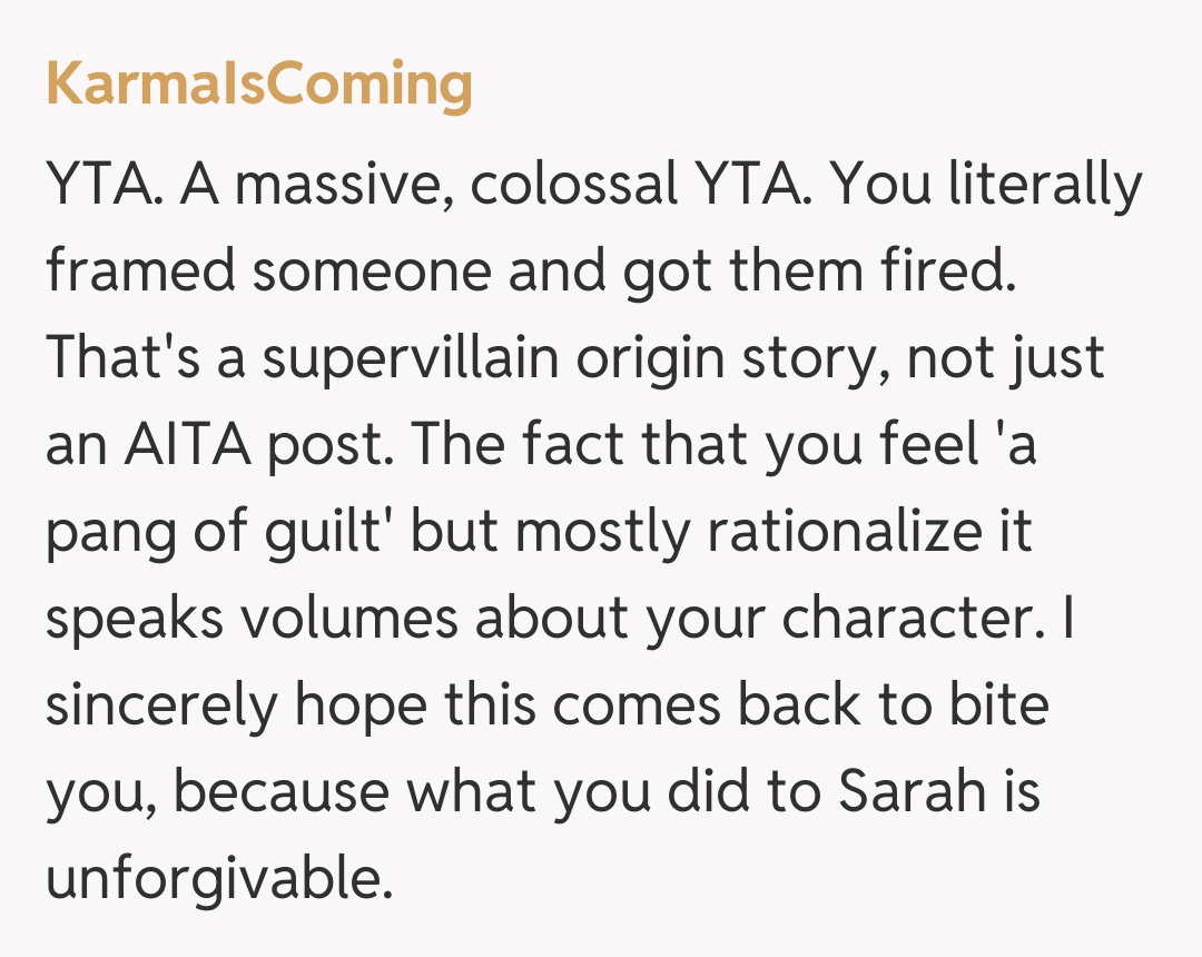 Comentariu de la KarmaIsComing