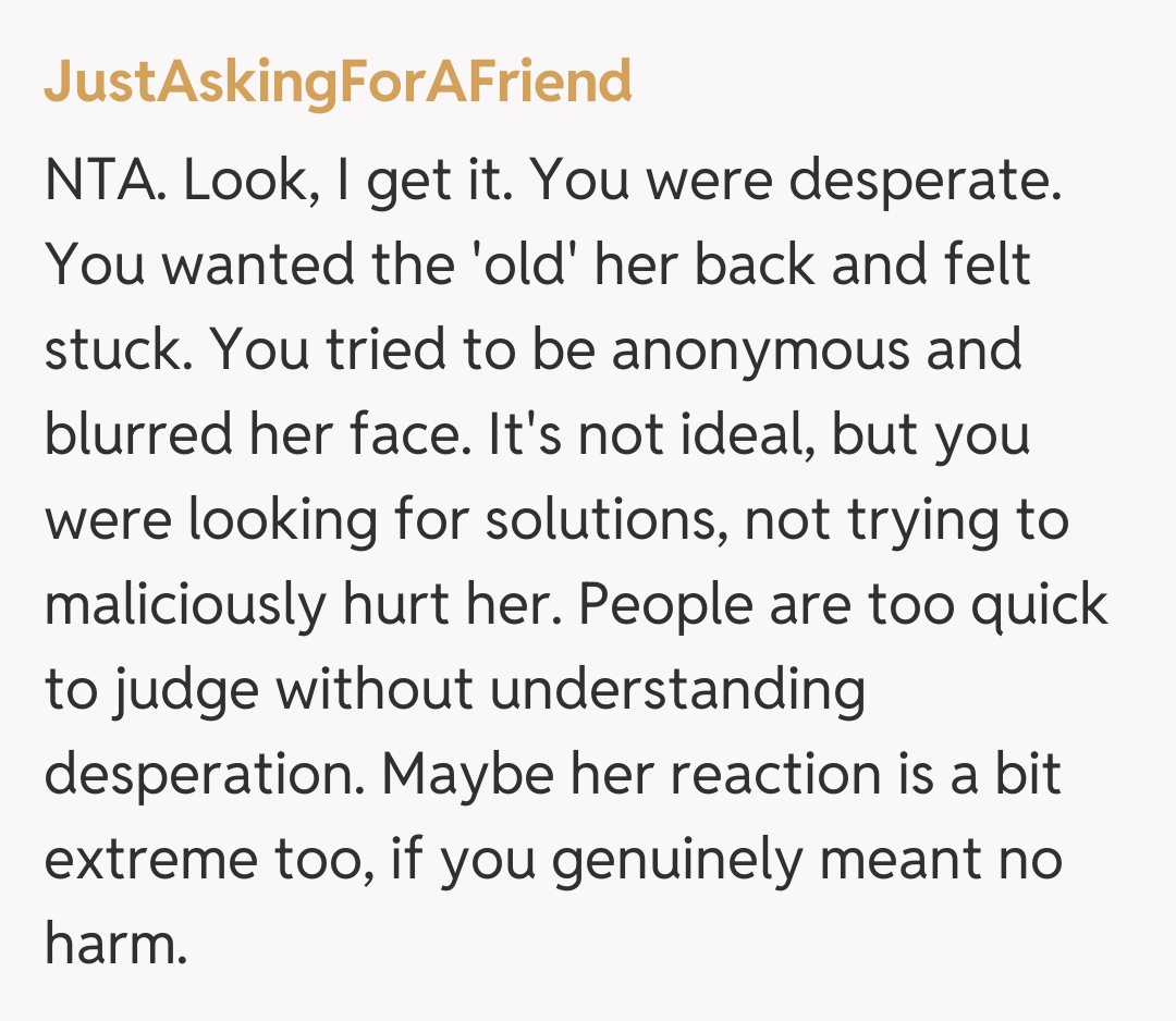 Comentariu de la JustAskingForAFriend