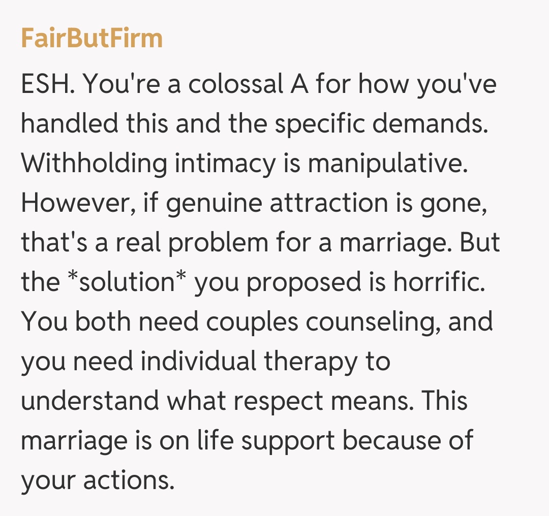 Comentariu de la FairButFirm