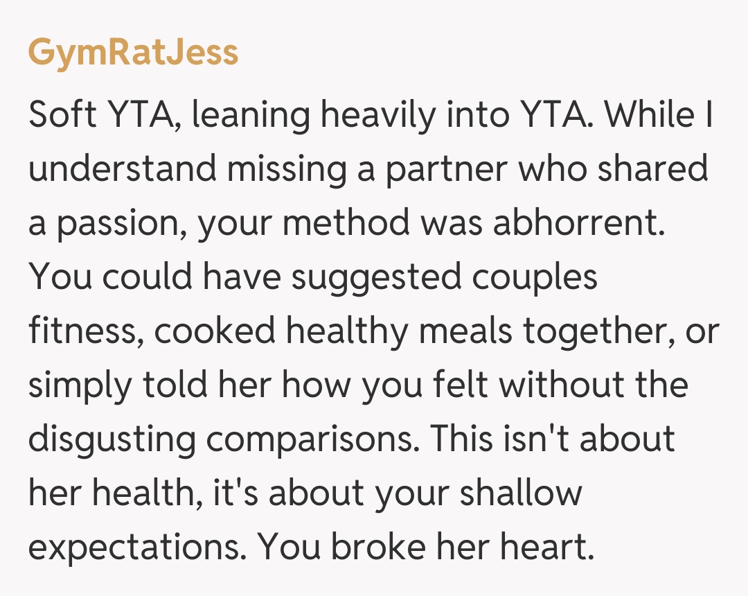 Comentariu de la GymRatJess