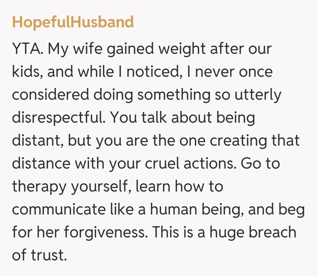 Comentariu de la HopefulHusband