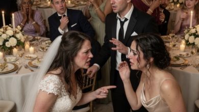 Photo of My Stepsister Slapped Me at Her Wedding and Said I Didn’t Belong—Then Her Groom Spoke My Name, and the Entire Ballroom Went Silent