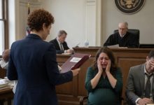 Photo of My Husband Brought His Pregnant Mistress to Family Court to Take My Baby — But He Froze the Moment I Opened My Red Folder