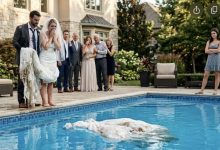 Photo of His Sister Threw My Wedding Dress Into the Pool… So My Husband Put Every Receipt on the Table