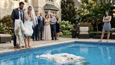Photo of His Sister Threw My Wedding Dress Into the Pool… So My Husband Put Every Receipt on the Table