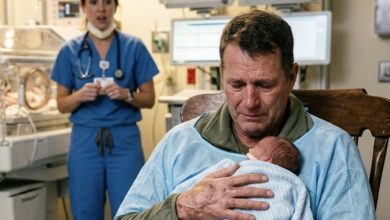 Photo of The Burn-Scarred Veteran Held an Abandoned Preemie… Then Everyone Saw the Name on His Dog Tag