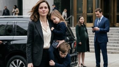 Photo of My Ex Walked Out of Our Divorce to Meet His Pregnant Mistress… Then Froze When a Black Mercedes Arrived for Me and Our Children