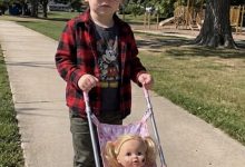 Photo of My Husband Mocked Our 6-Year-Old for Wanting a $2 Pink Stroller—Then My Son Said a Name I’d Never Heard Before