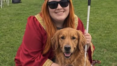 Photo of My Blind Daughter’s Guide Dog Barked at a Stranger During Graduation—Then I Saw What Was Hanging From His Bag